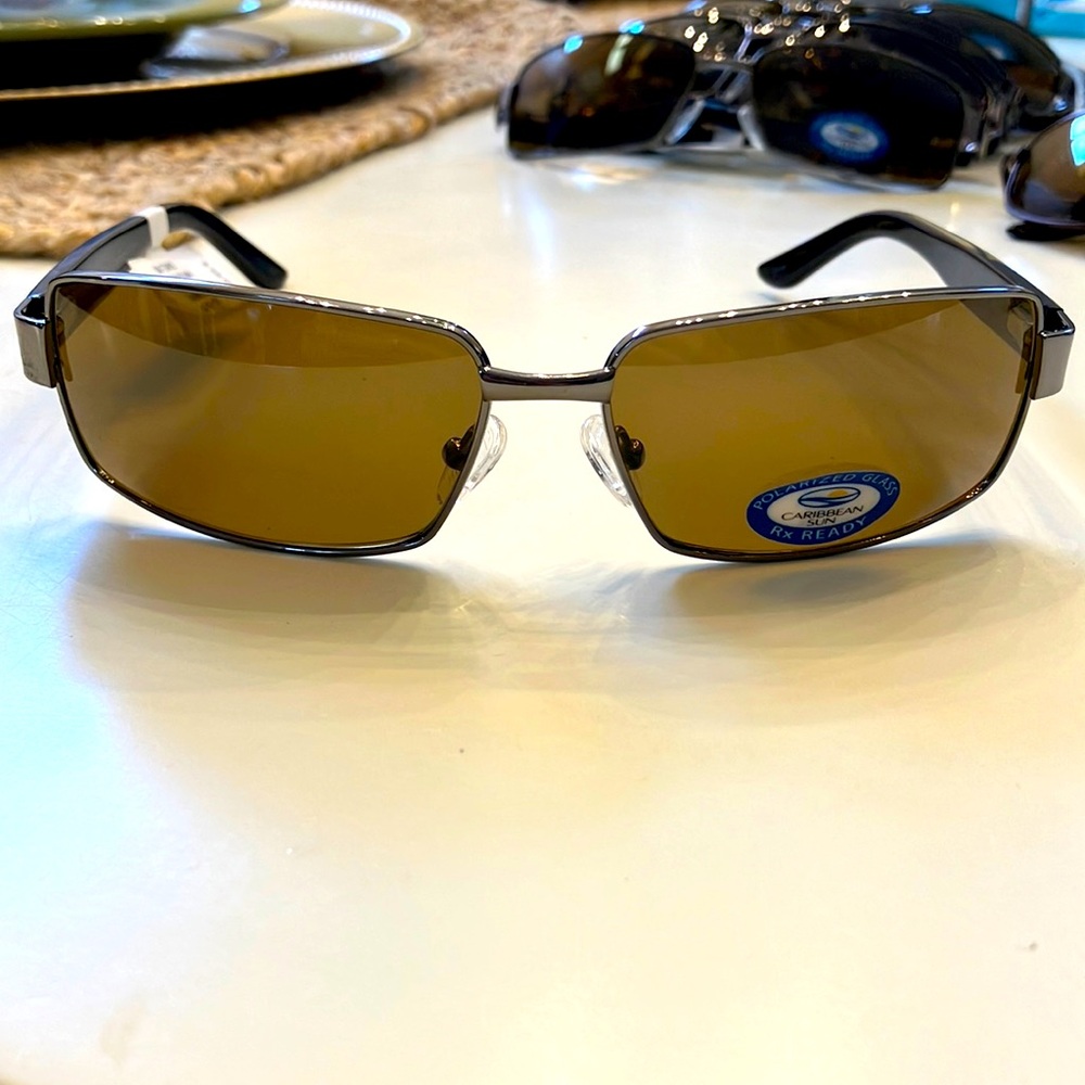 CARIBBEAN SUN SM TURKS RXABLE 62-15-125 NEW SUNGLASSES POLARIZED MENS GLASSES